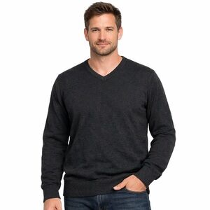 Kensington Eastside Charcoal V-Neck Cotton Sweater XXL